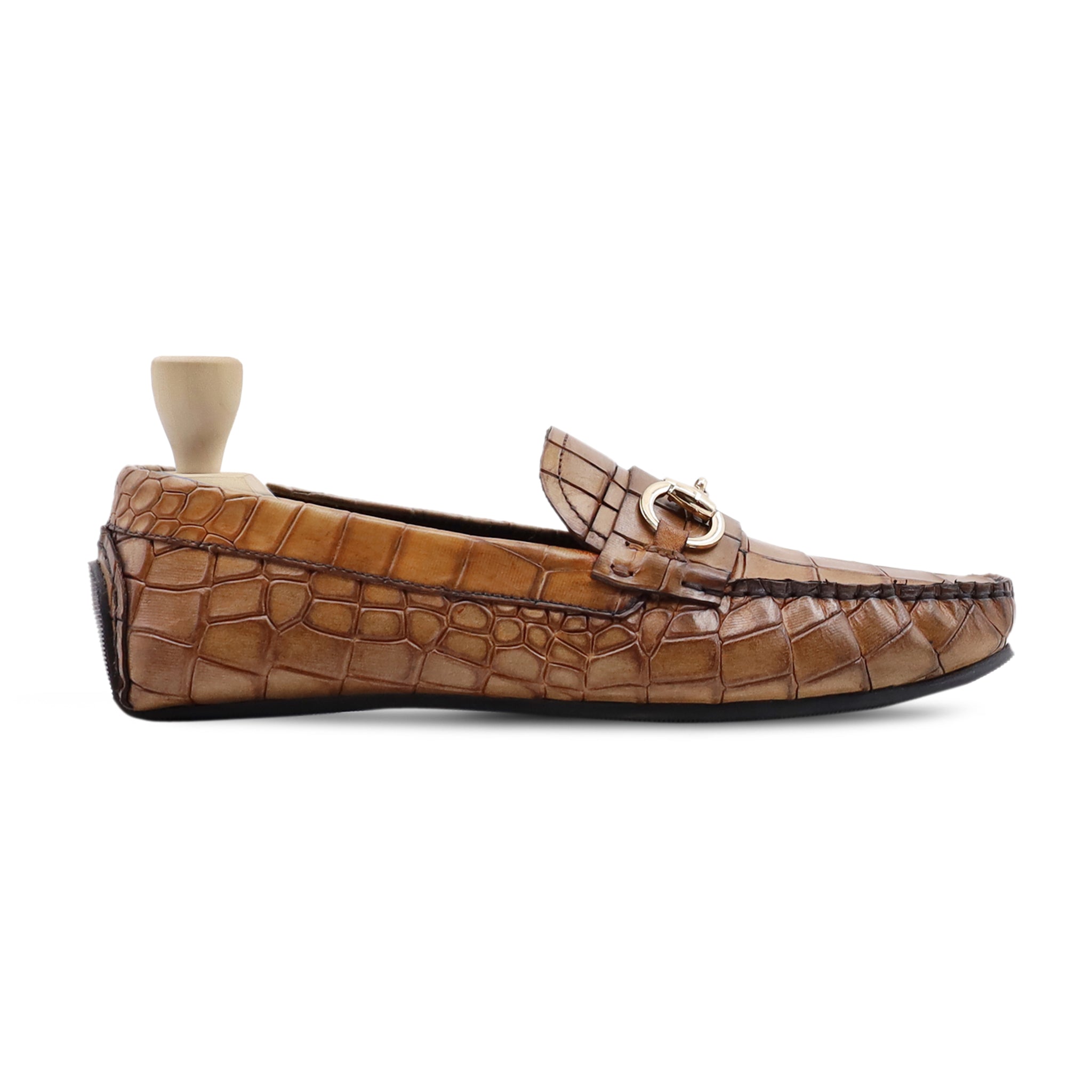 ACY - LIGHT BROWN CROCODILE DRIVER