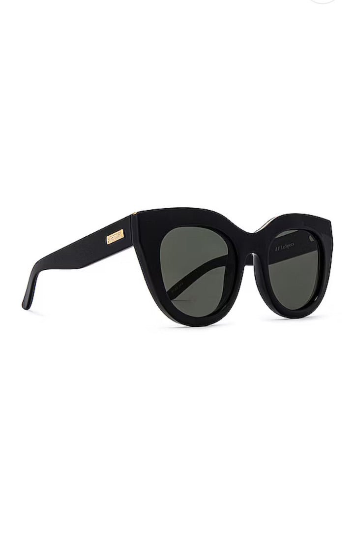 Air Heart Sunglasses in Black & Gold