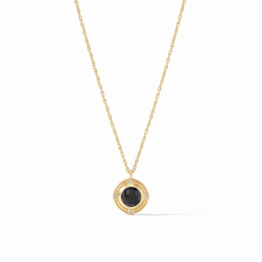 Astor Solitaire Necklace in Obsidian Black by Julie Vos