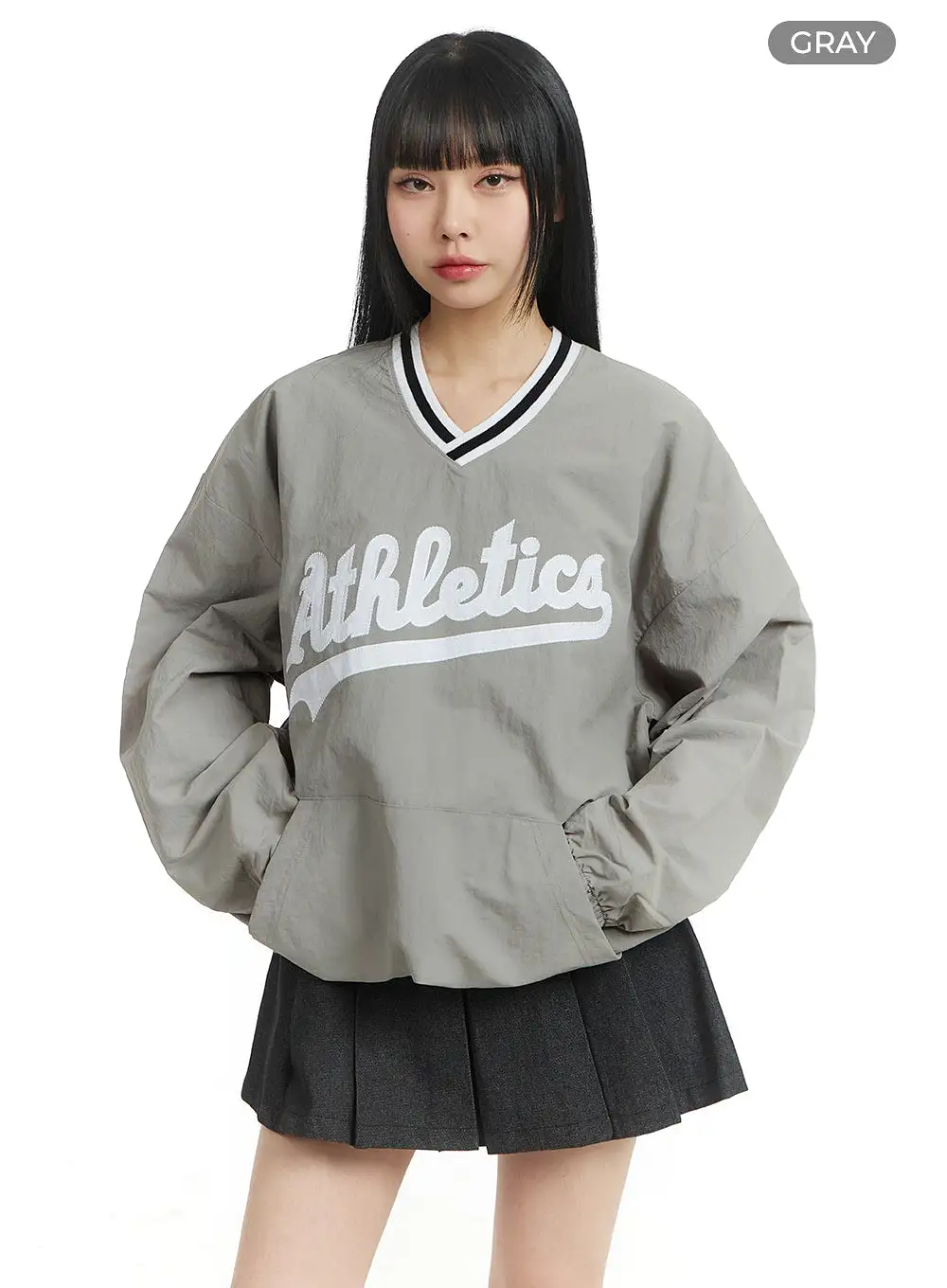 Athletics V-Neck Oversized Sweatshirt IM406