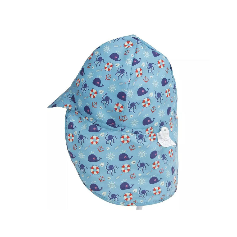 Baby Beach Flap Hat — Royal Blue