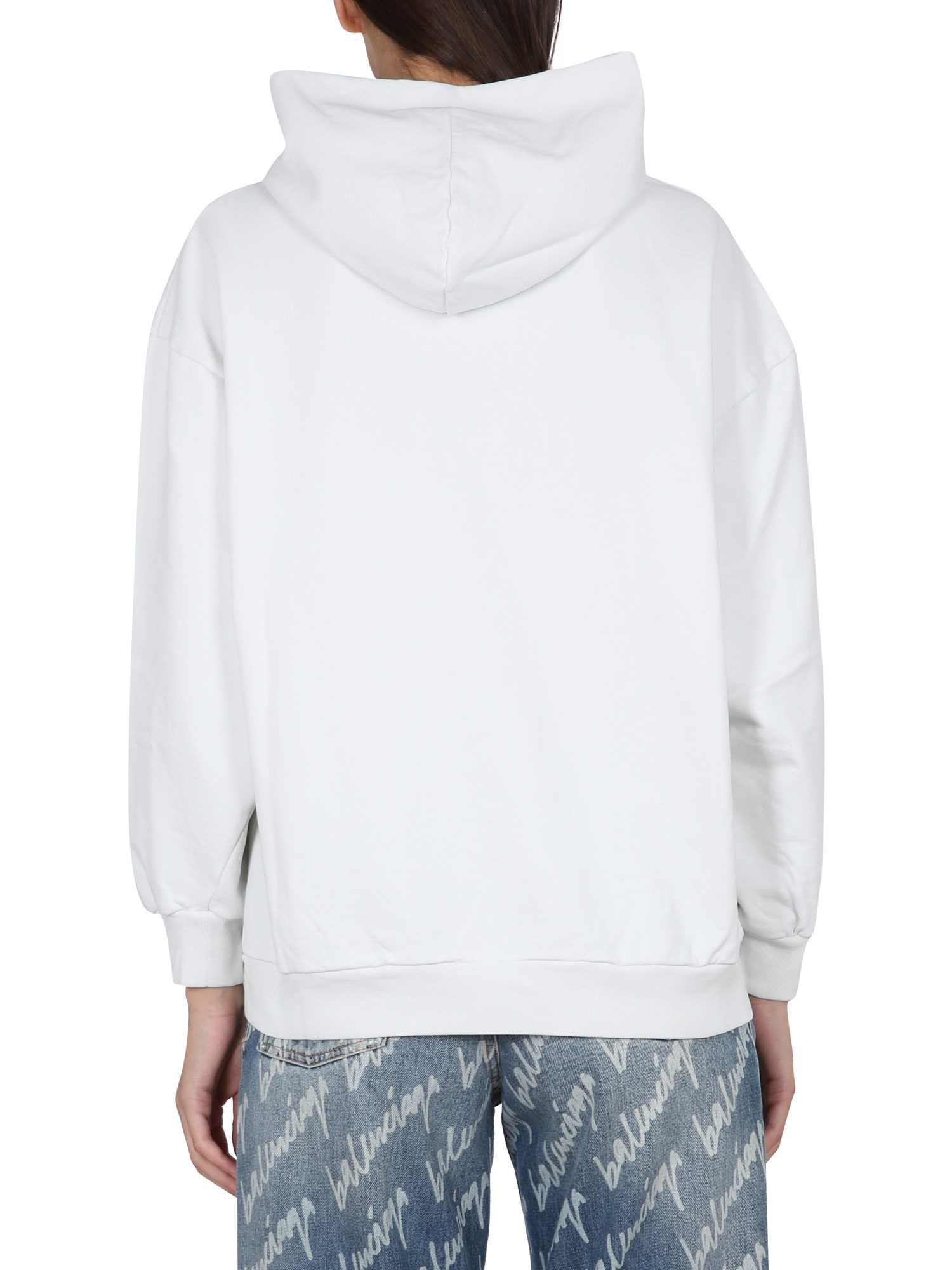 BALENCIAGA    OVERSIZED COTTON SWEATSHIRT WITH ENERGY PATCH