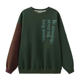 Be Amusing Oversized Sweatshirt - Green