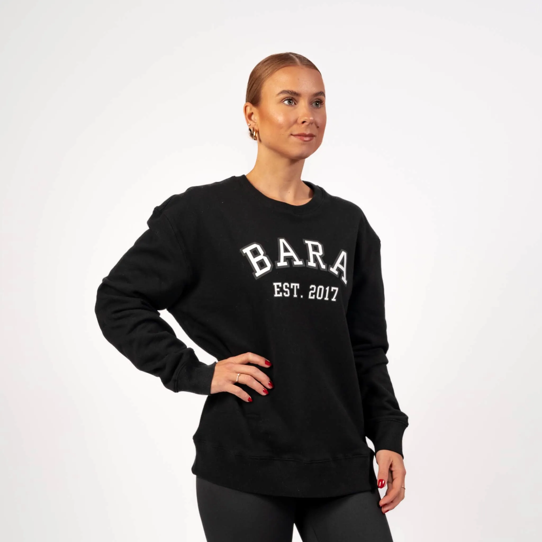 Black College Oversized Sweatshirt