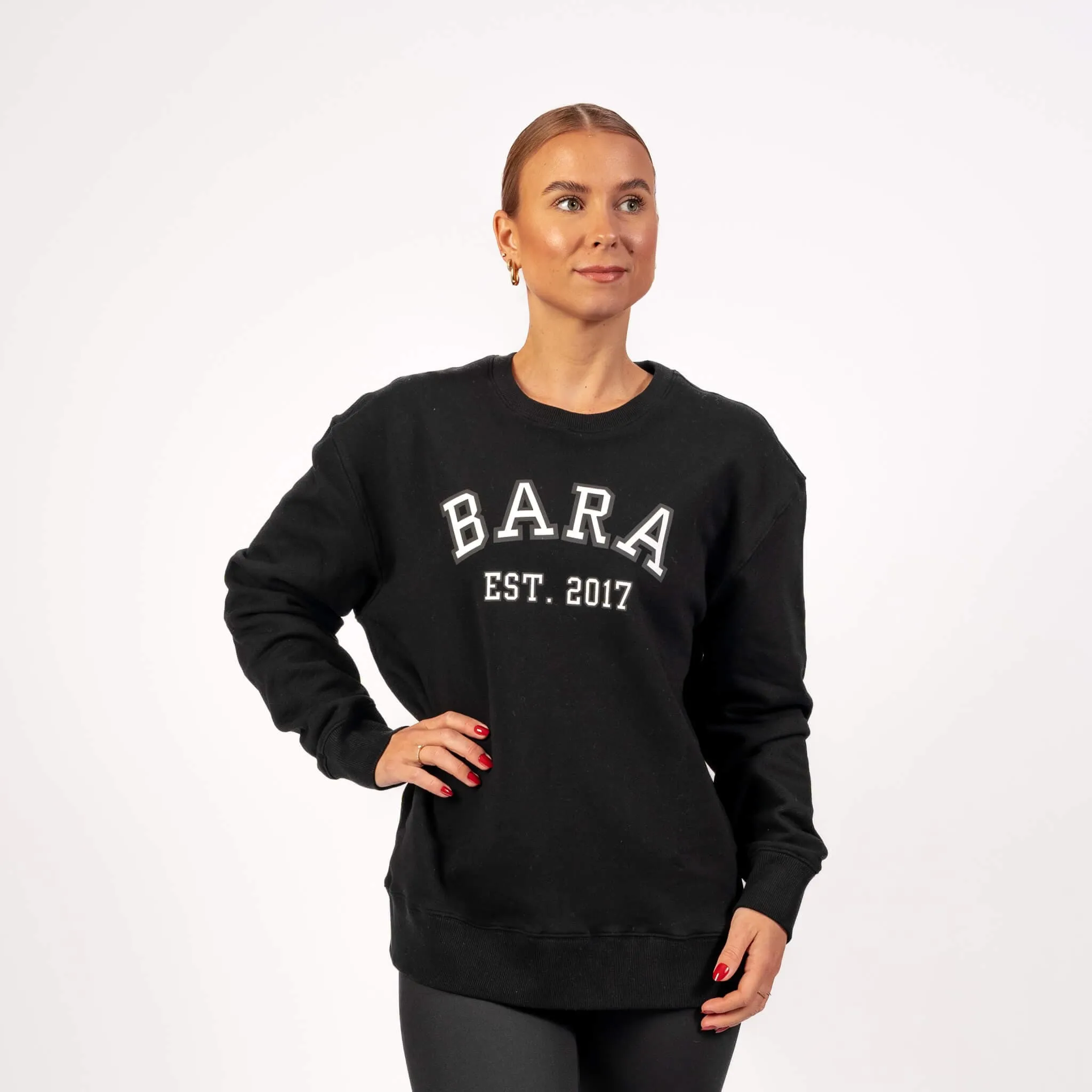 Black College Oversized Sweatshirt