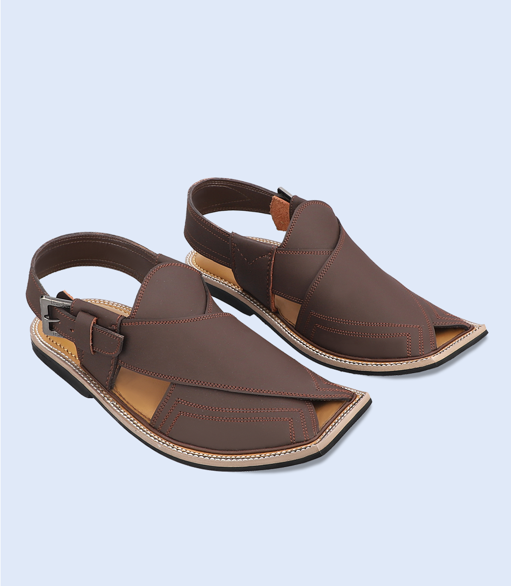 BM4553-BROWN-Men Peshawari's