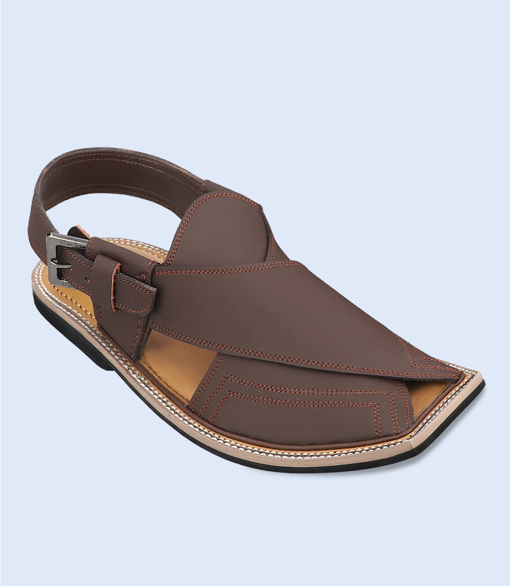 BM4553-BROWN-Men Peshawari's