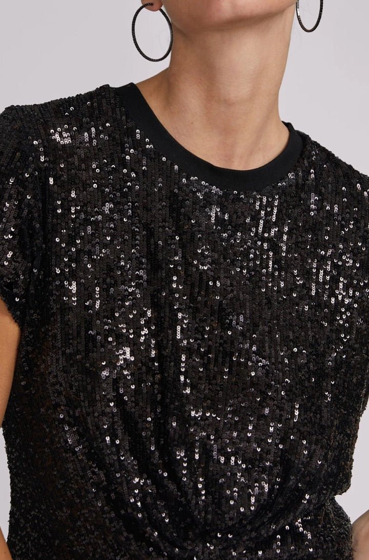 Bora Sequin Top in Black