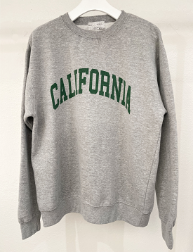 California Crewneck, Heather Grey/Green