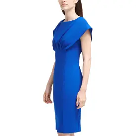 Calvin Klein Womens Pleated Midi Sheath Dress