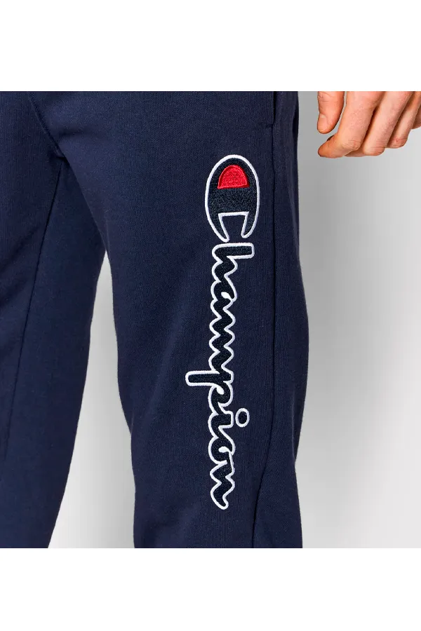 Champion Rochester Pant Rib Cuff Big Logo Navy