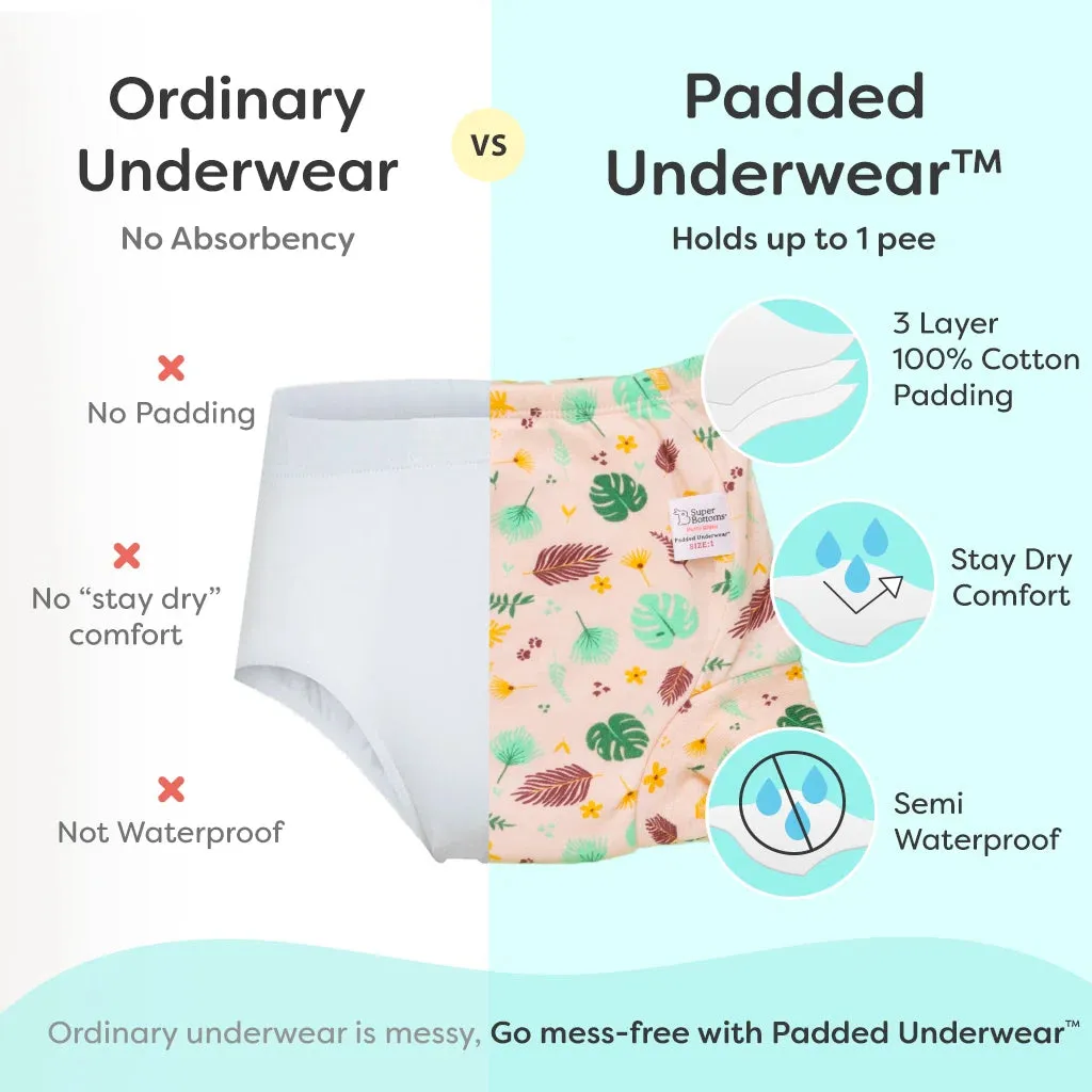 Choose size for Pack of 1 Padded Underwear (Potty Training Pants) - NO Print Choice