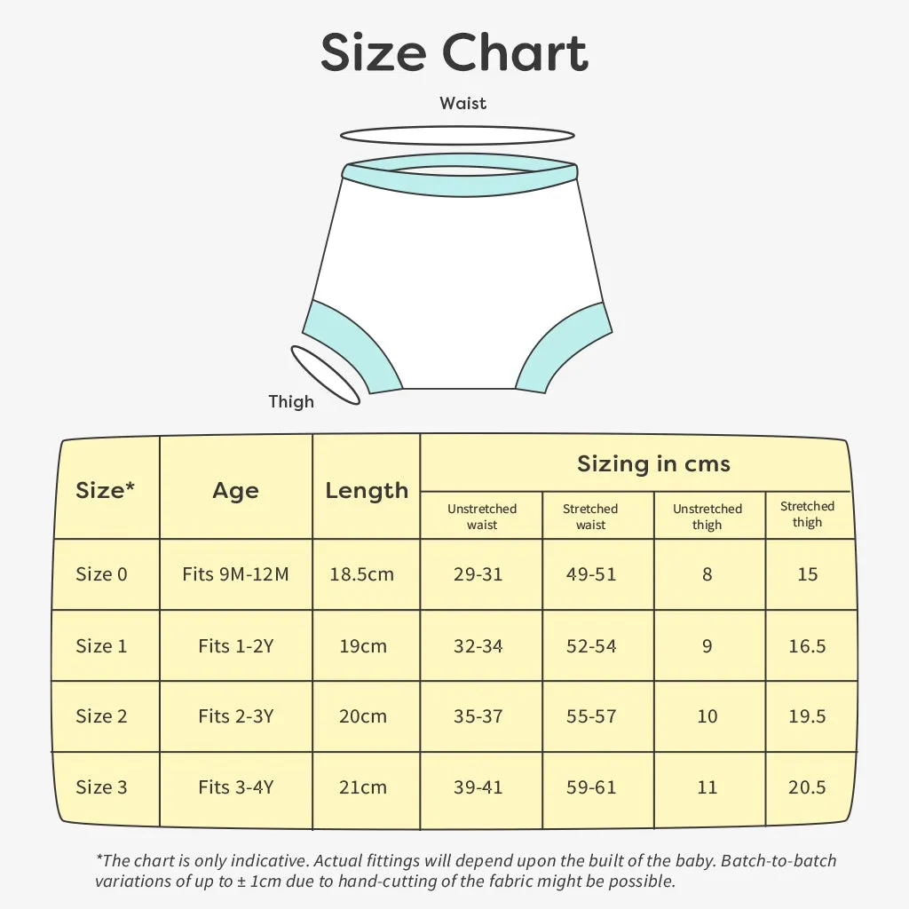 Choose size for Pack of 1 Padded Underwear (Potty Training Pants) - NO Print Choice