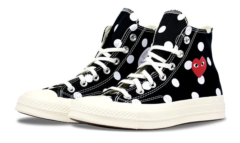 Converse Chuck Taylor All-Star 70 Hi Comme des Garcons PLAY Polka Dot Black