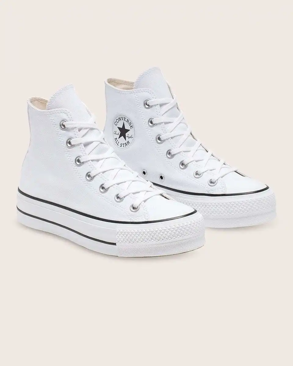 CONVERSE WOMEN'S CHUCK TAYLOR ALL STAR LIFT HIGH TOP PLATFORM WHITE SHOE