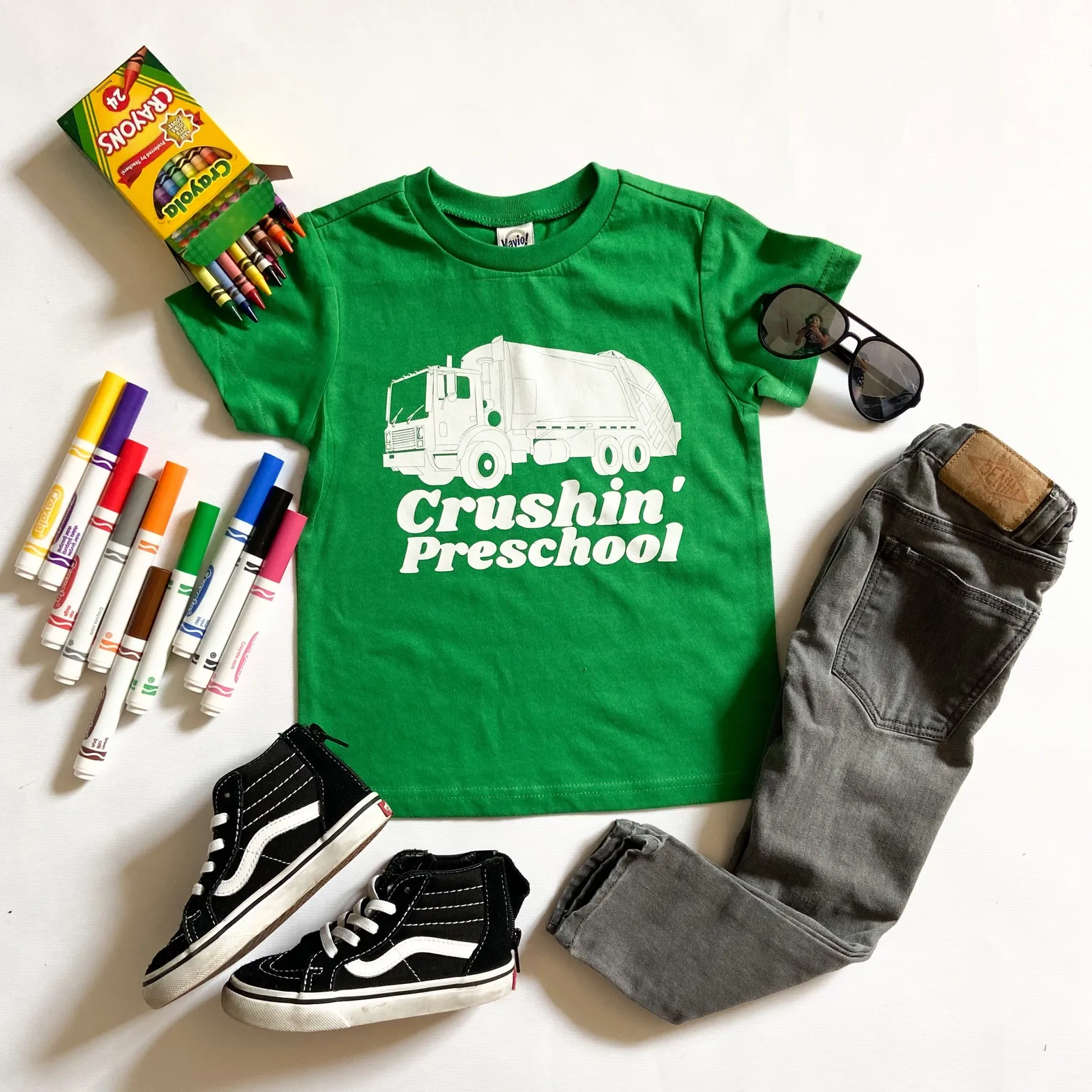 Crushin' Preschool / Green T-Shirt