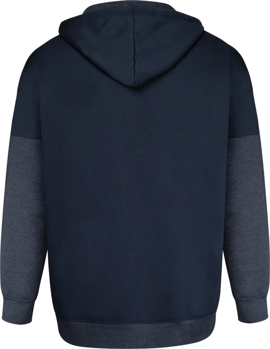 D555 Moreton Chest Embroidery Full Zip Hoody - Navy