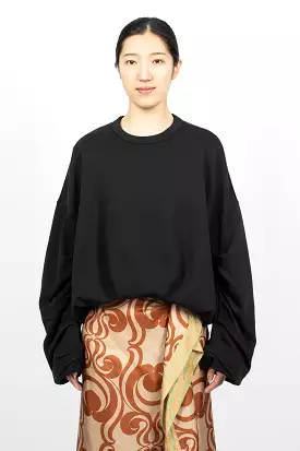 Draped Sweatshirt Black