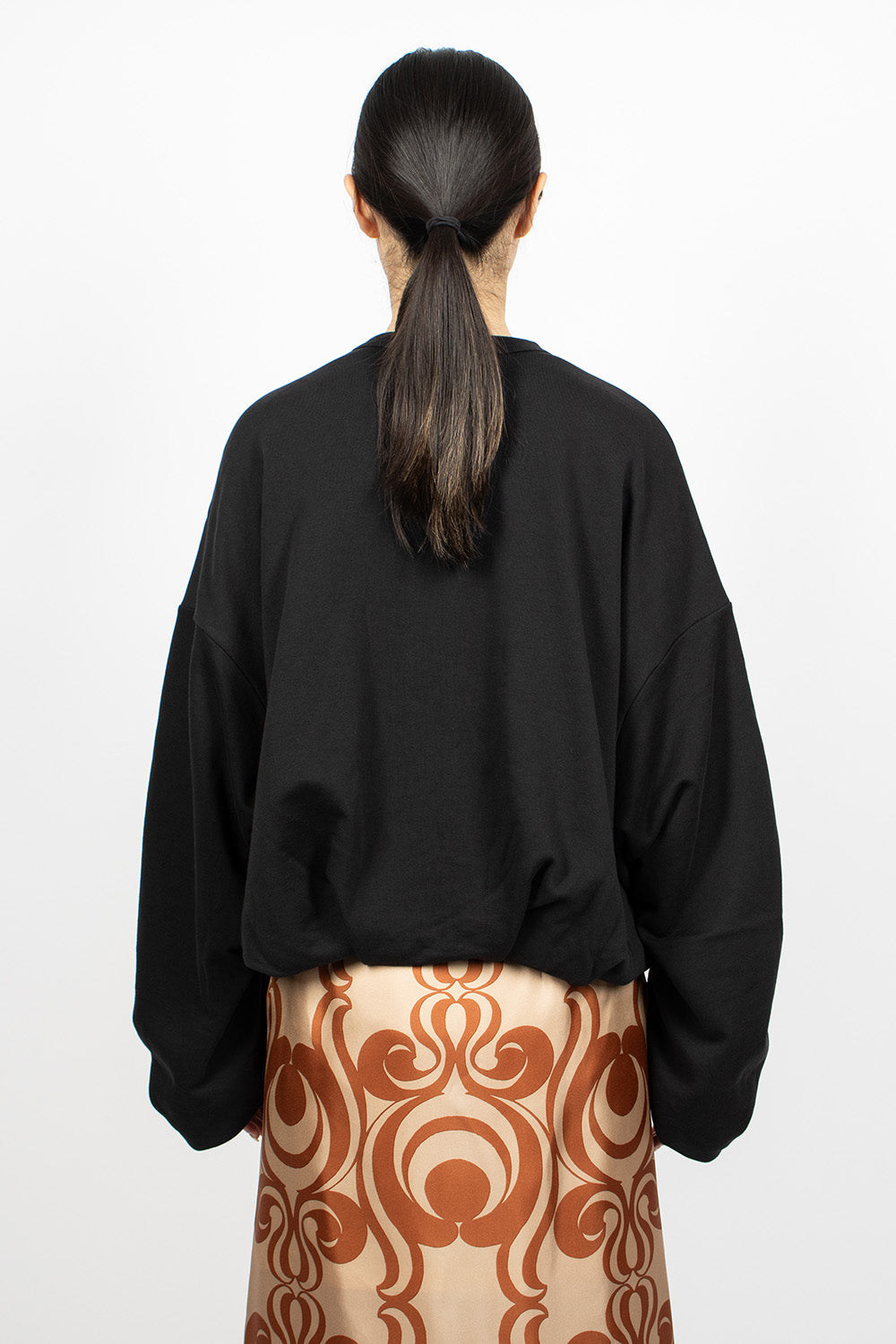 Draped Sweatshirt Black