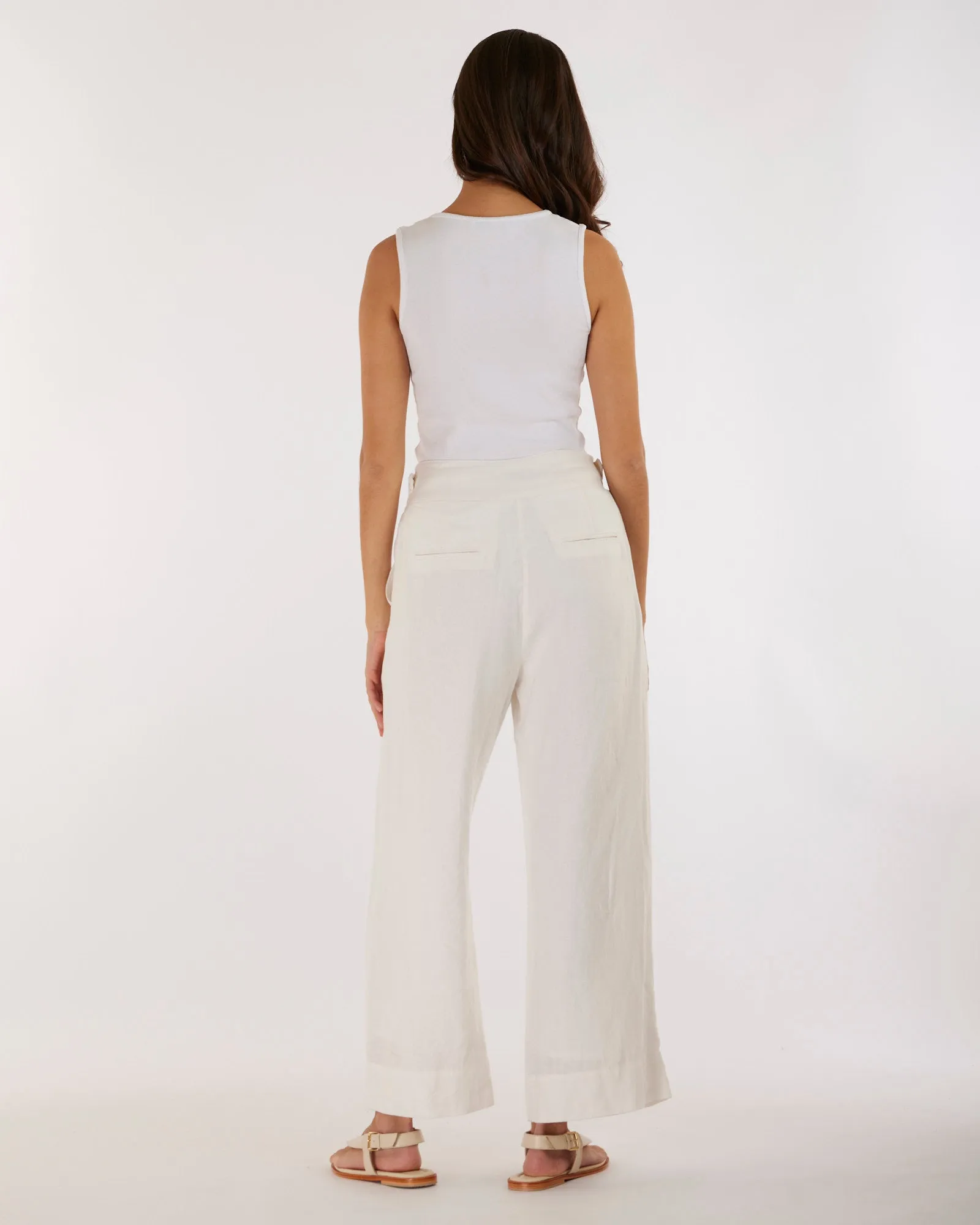 Eugene Linen Pant - White