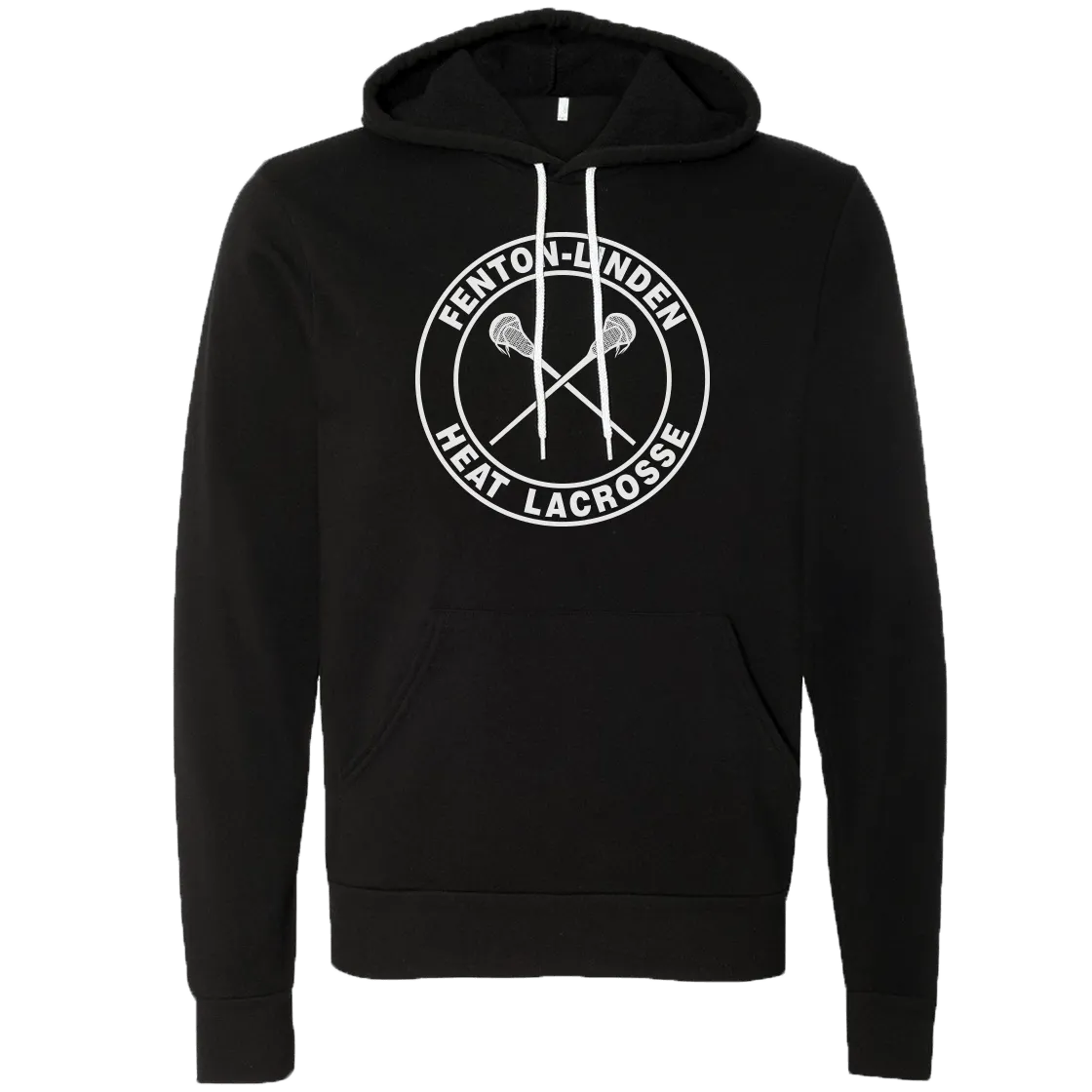 Fenton/Linden Lacrosse -Circle Heat Logo - Black Sponge Hoody