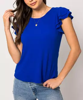 Flowy Sleeve Top - Royal Blue