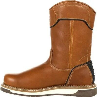 Georgia Men's AMP LT Wedge Pull On Work Boot in Brown