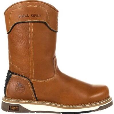 Georgia Men's AMP LT Wedge Pull On Work Boot in Brown