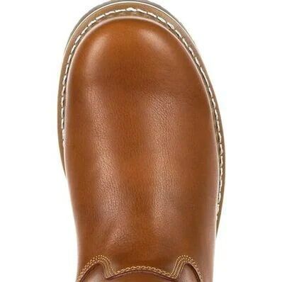 Georgia Men's AMP LT Wedge Pull On Work Boot in Brown