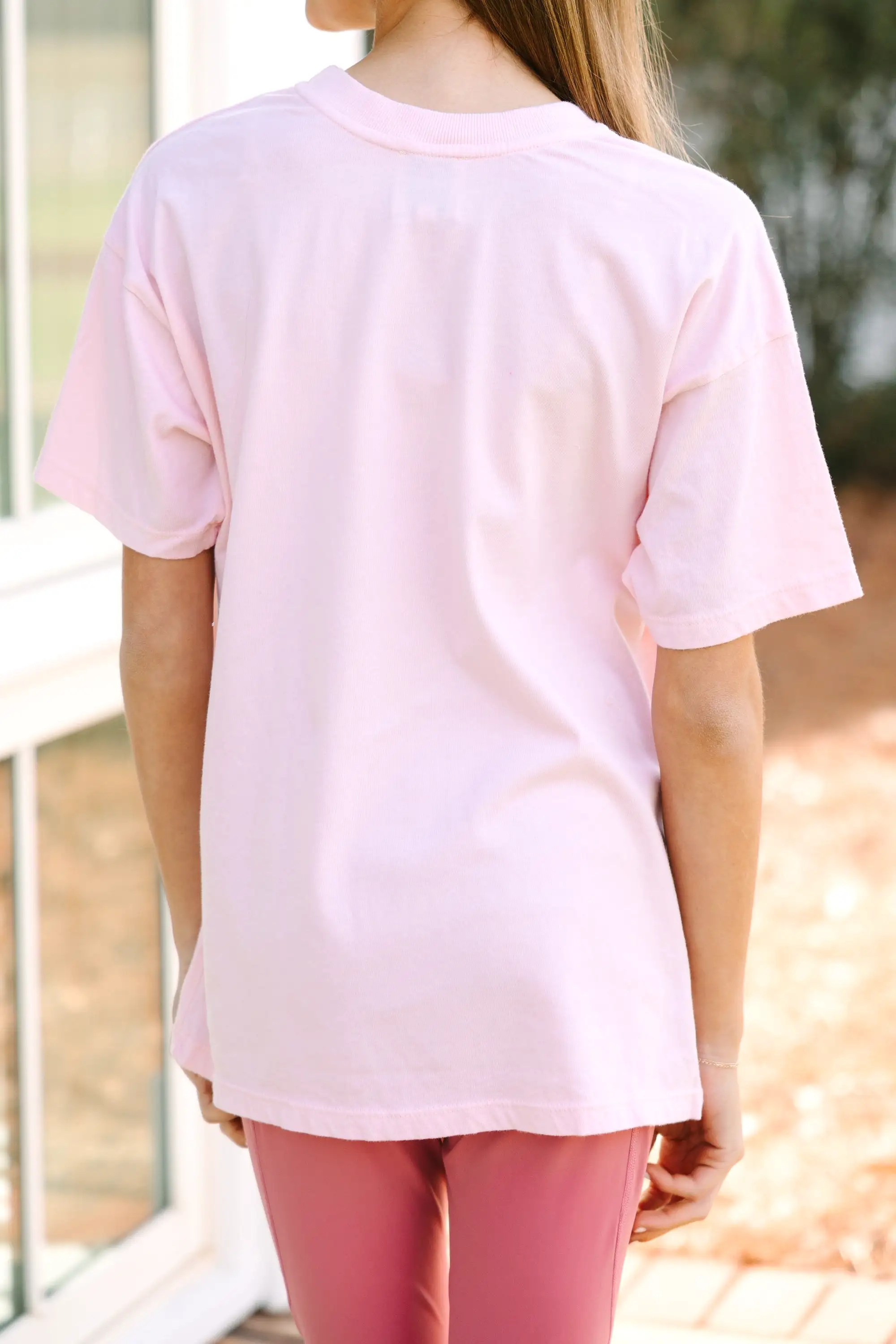 Girls: More To Love Blush Pink Oversized Graphic Tee