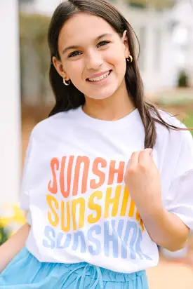 Girls: You're My Sunshine White Oversized Graphic Tee