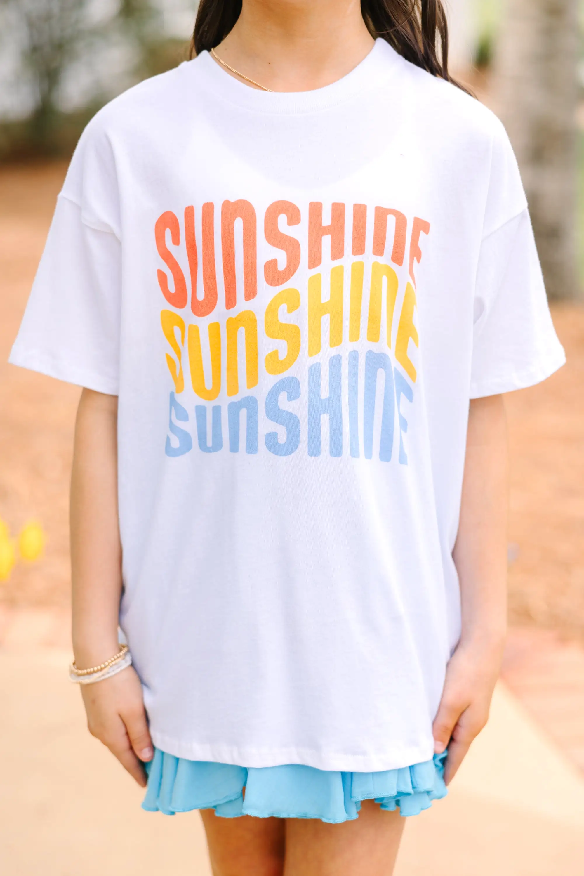 Girls: You're My Sunshine White Oversized Graphic Tee