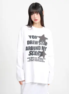 Graphic Lettering Oversized Sweatshirt CM415