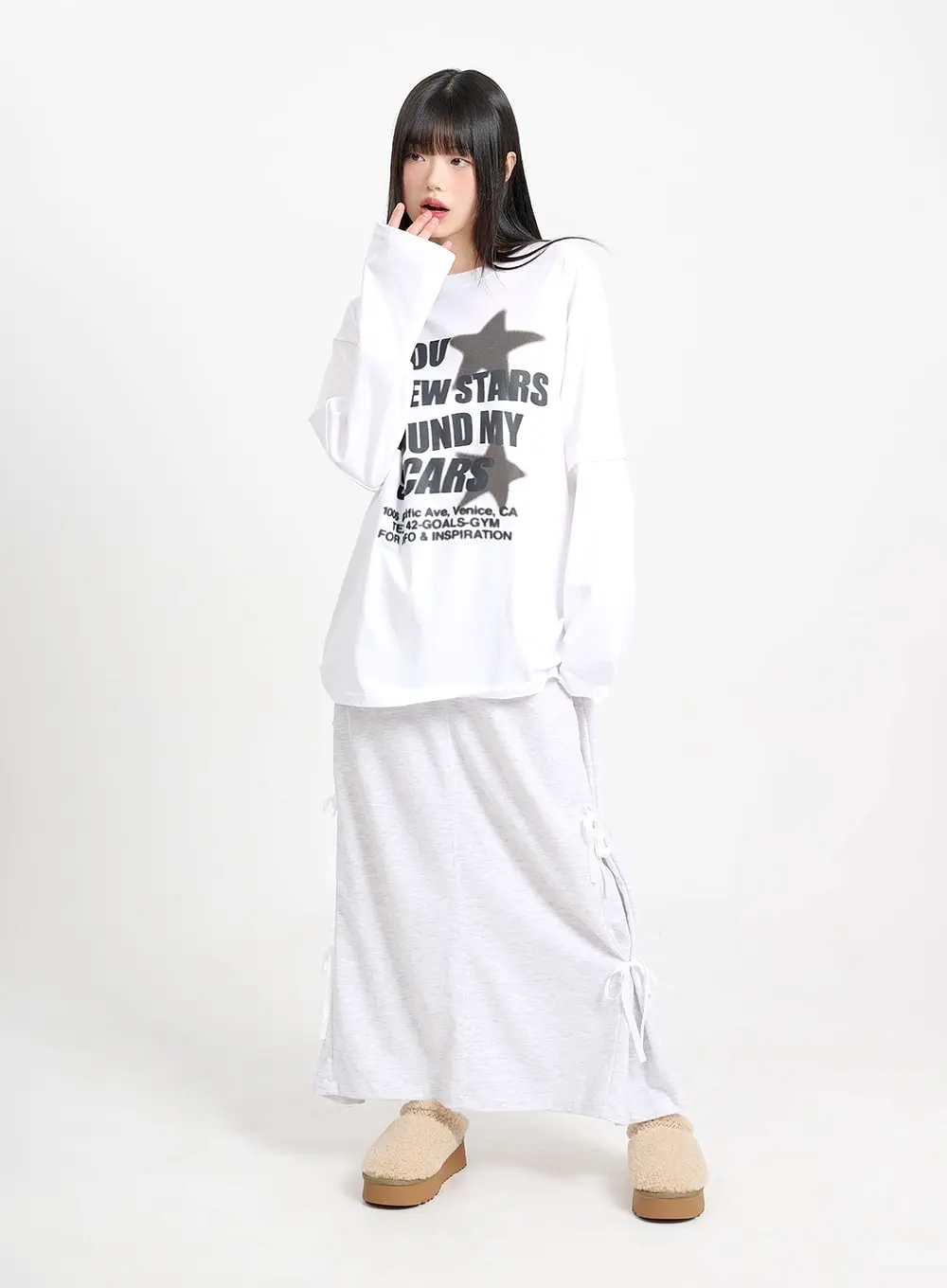 Graphic Lettering Oversized Sweatshirt CM415