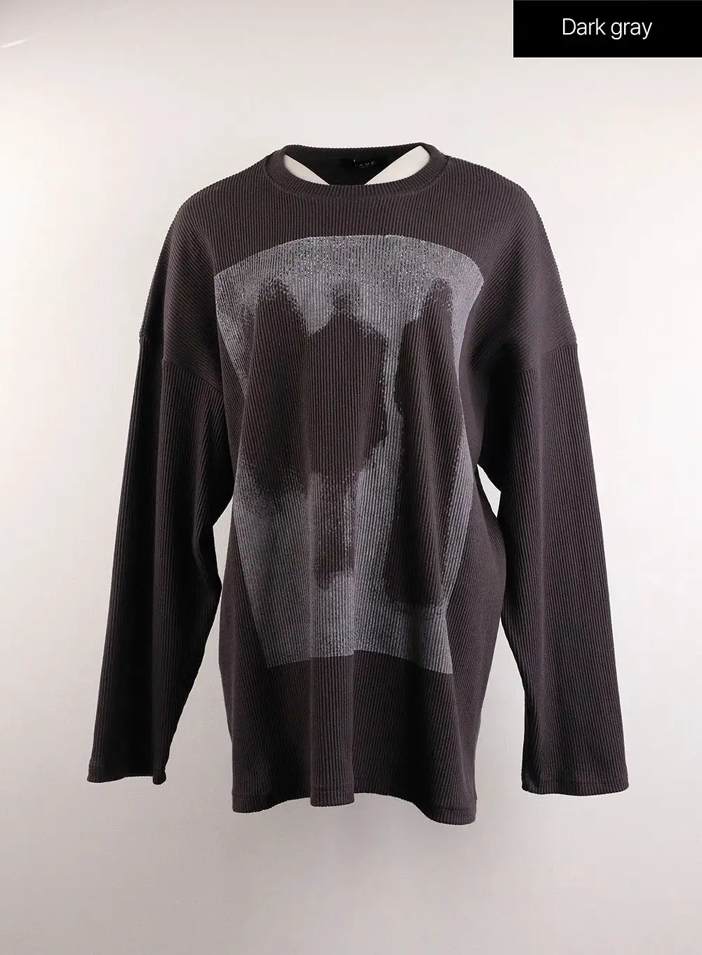 Graphic Oversized Ribbed Tee IJ410