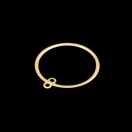 Hoop Earring Findings, 201 Stainless Steel, Links, For Earring Making, Ring, Laser Cut, 18K Gold Plated, 21mm