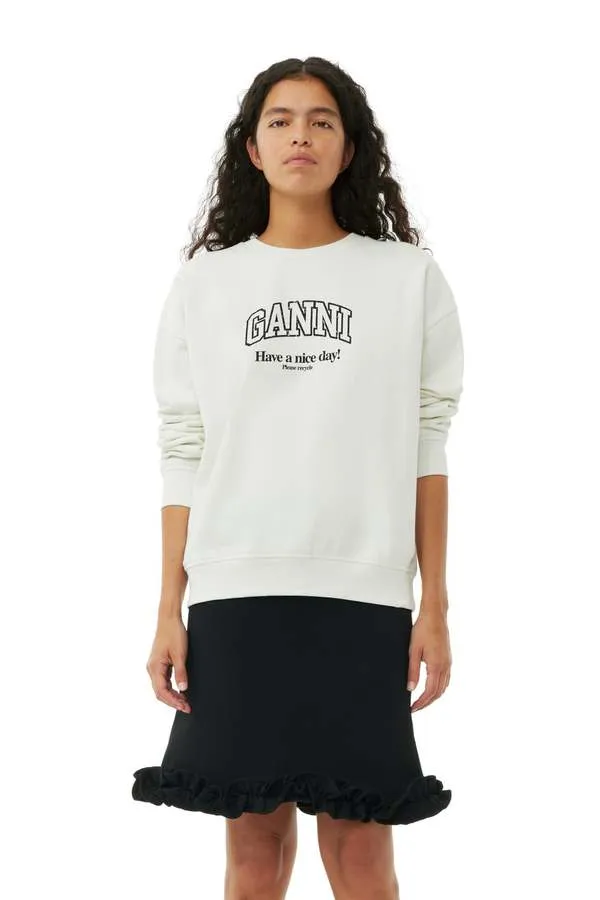 isoli ganni oversized sweatshirt - Egret