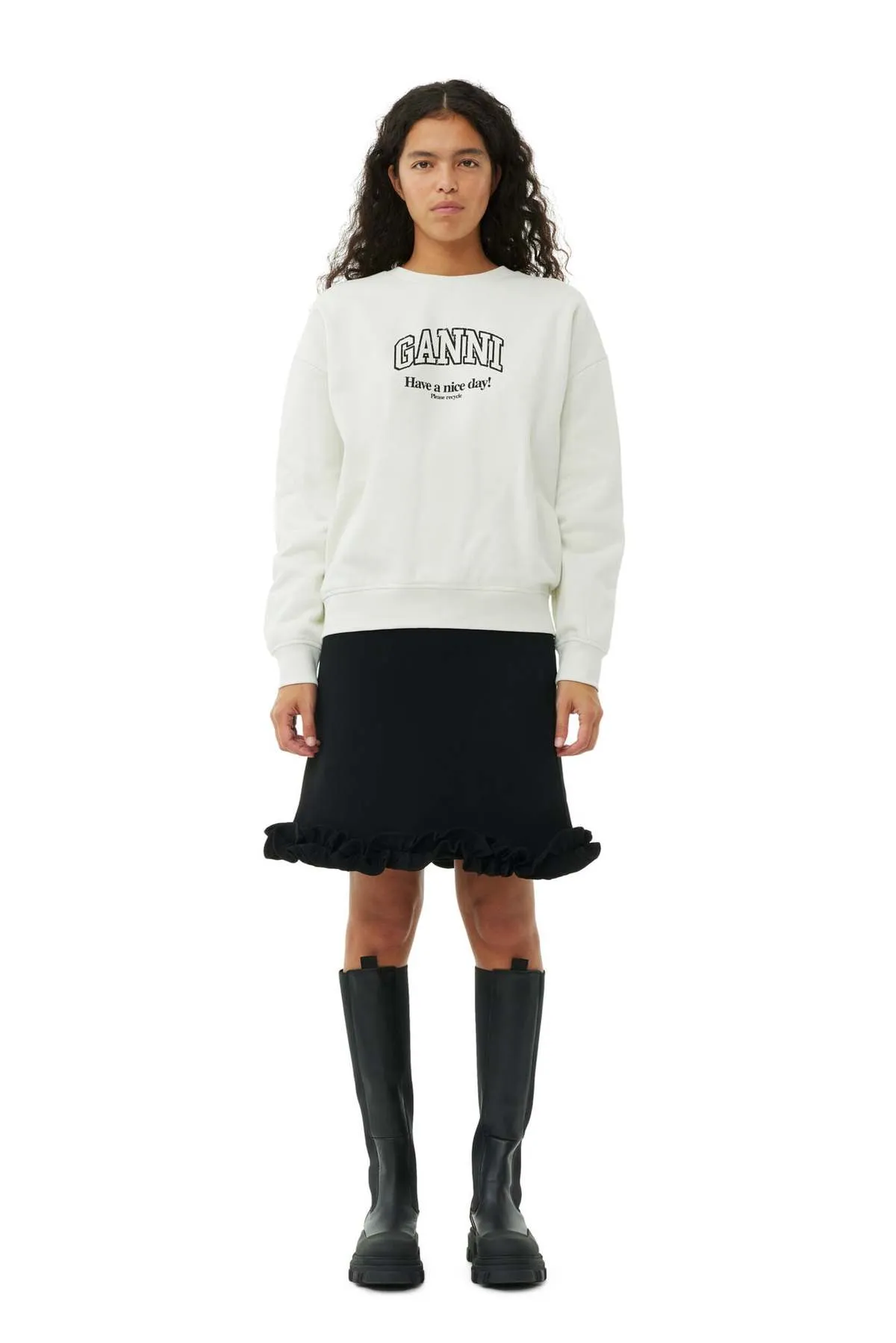 isoli ganni oversized sweatshirt - Egret