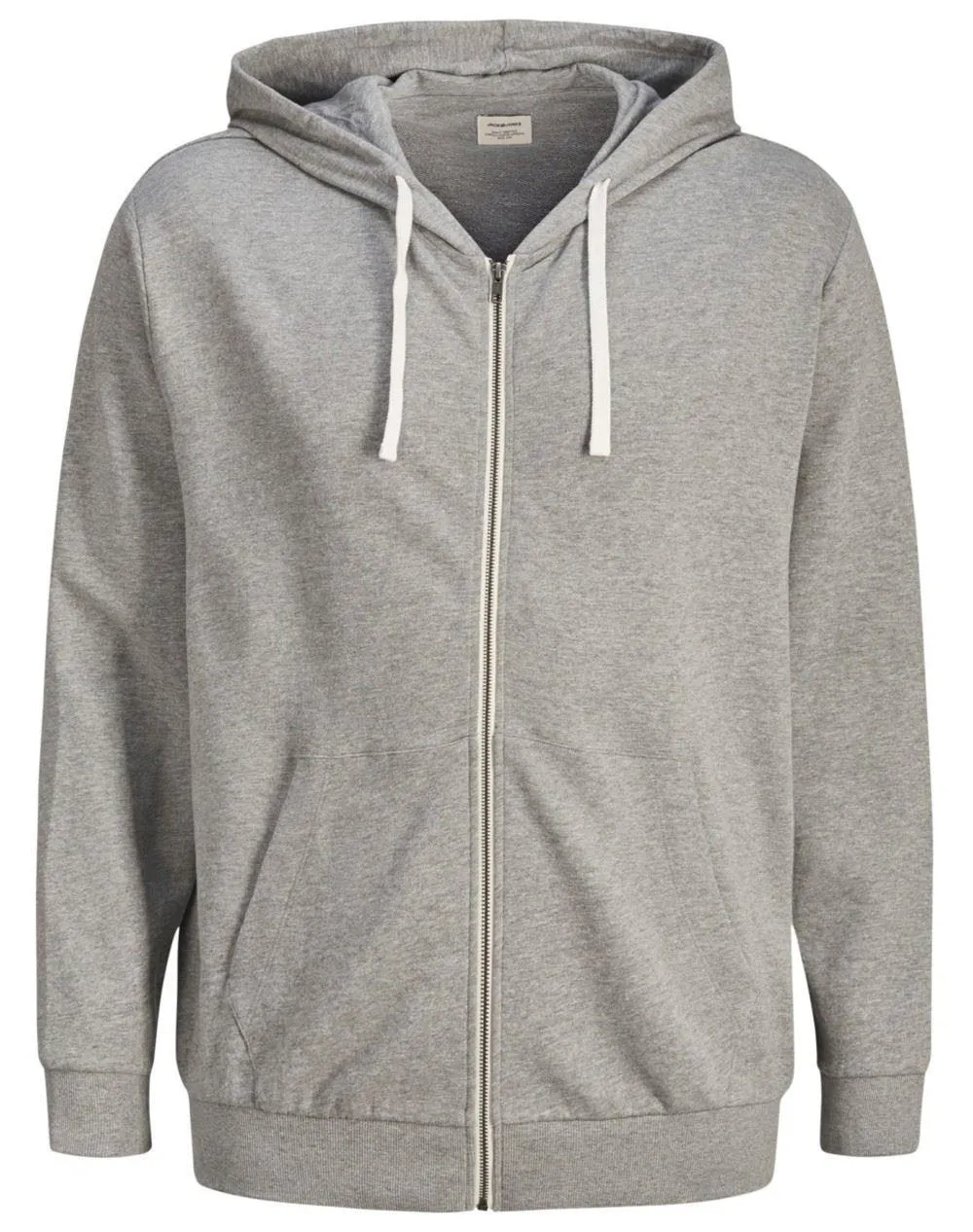 Jack & Jones Holmen Zip Hoody - Light Grey Melange