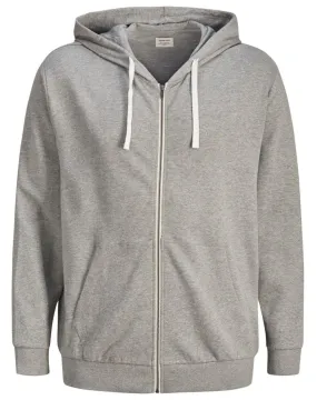 Jack & Jones Holmen Zip Hoody - Light Grey Melange