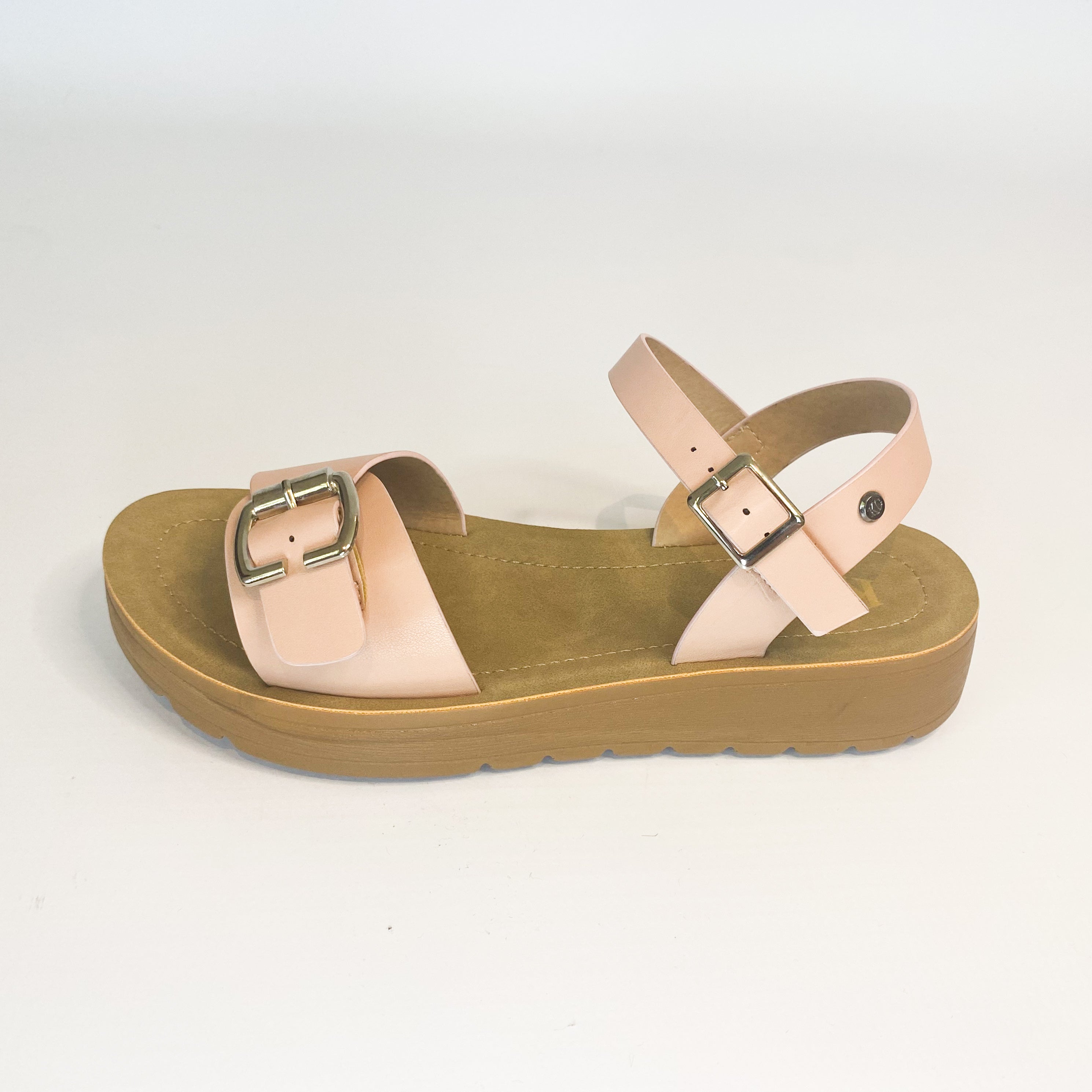 KG pink buckle strap sandal