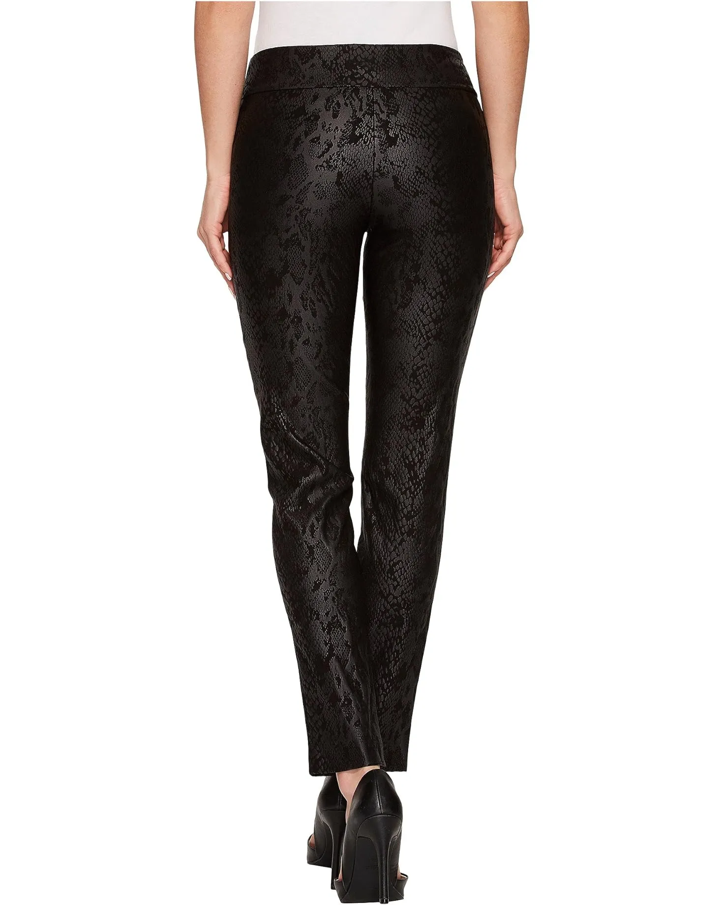 Krazy Larry Black Python Pull On Pant