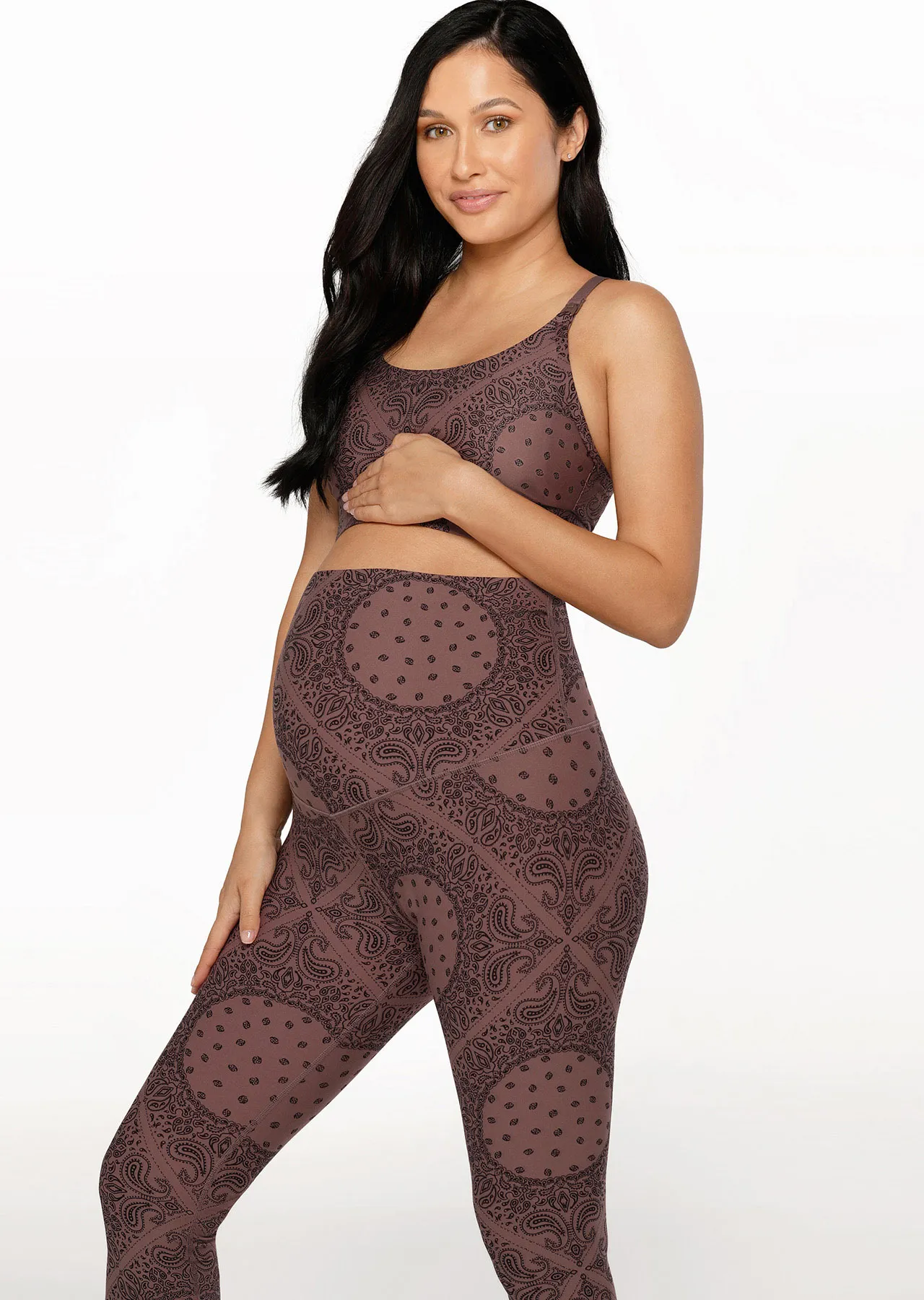 LJ Maternity Full Length Tight | Bandana Print | Tights and Leggings | Lorna Jane New Zealand