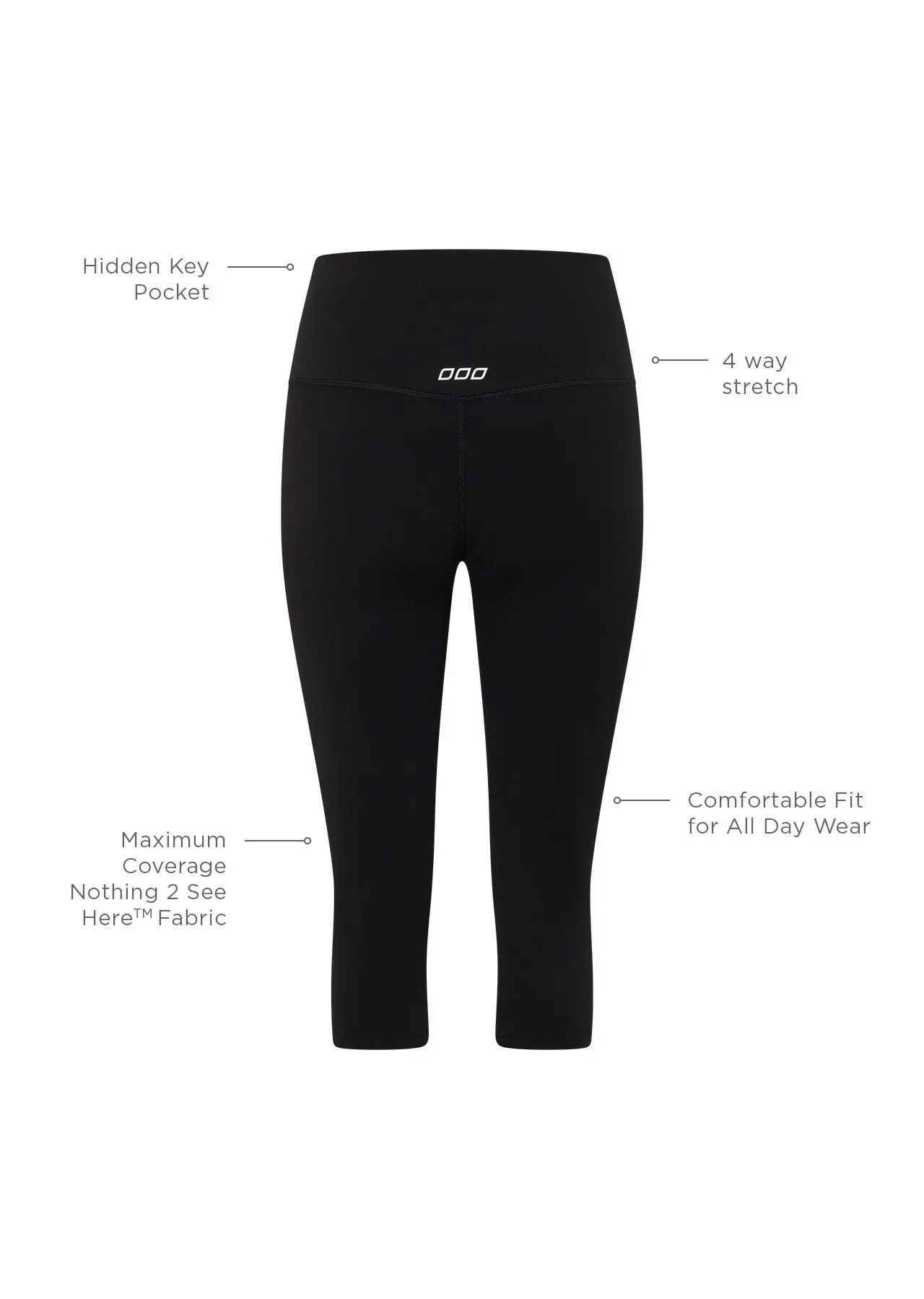 Lotus 3/4 Tight | Black | 3/4 | Lorna Jane Australia