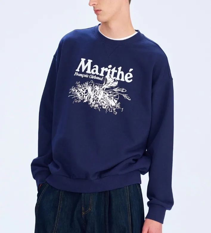 Marithe + Francois Girbaud  |[MARITHE]★ FLOWER OVERSIZED SWEATSHIRT