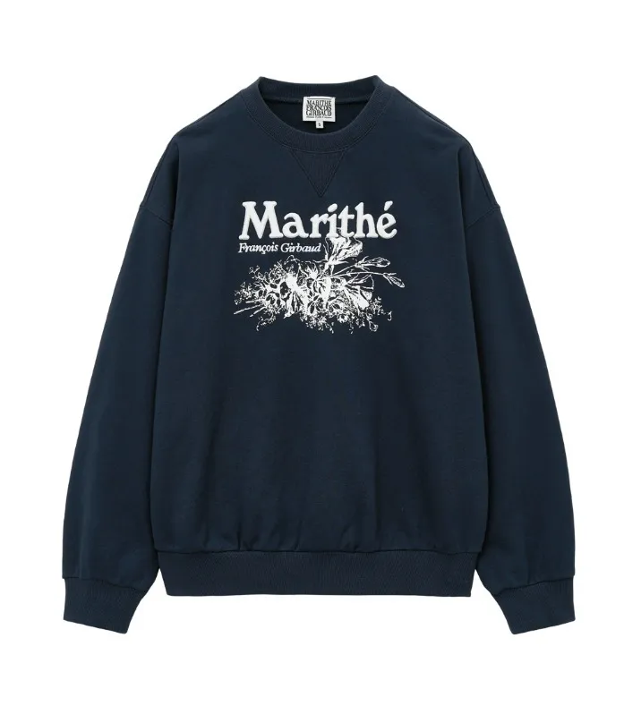 Marithe + Francois Girbaud  |[MARITHE]★ FLOWER OVERSIZED SWEATSHIRT