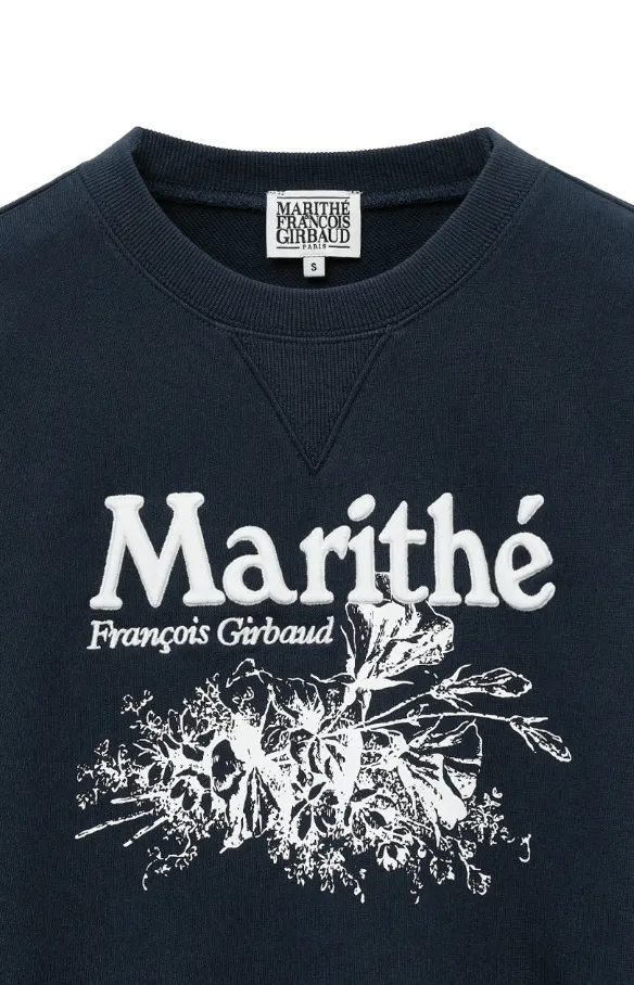 Marithe + Francois Girbaud  |[MARITHE]★ FLOWER OVERSIZED SWEATSHIRT