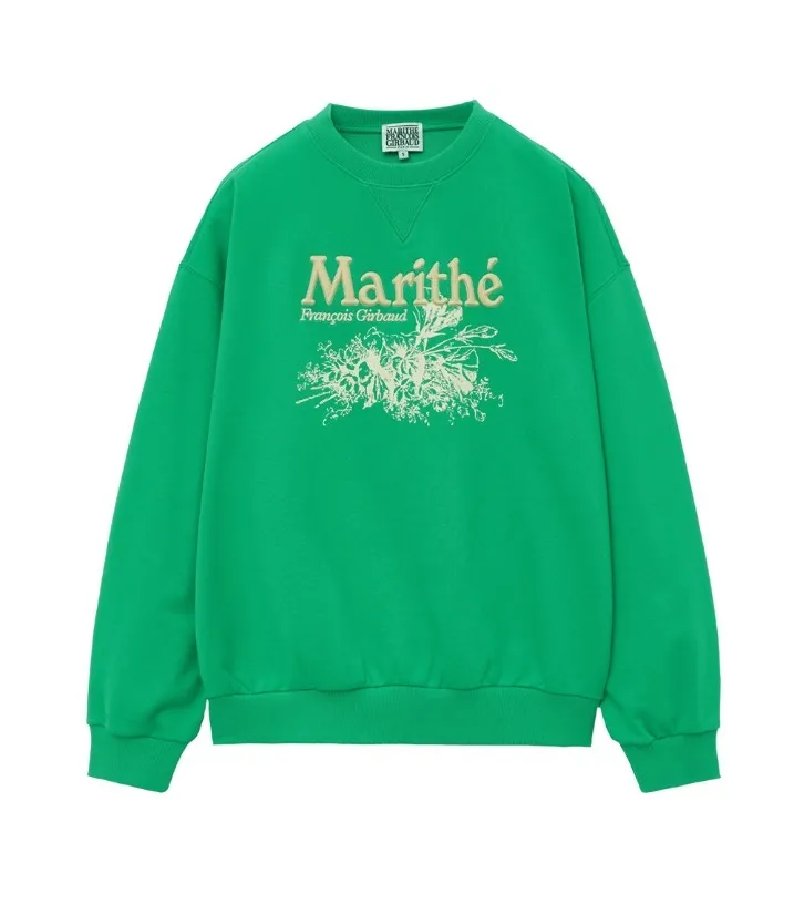 Marithe + Francois Girbaud  |[MARITHE]★ FLOWER OVERSIZED SWEATSHIRT