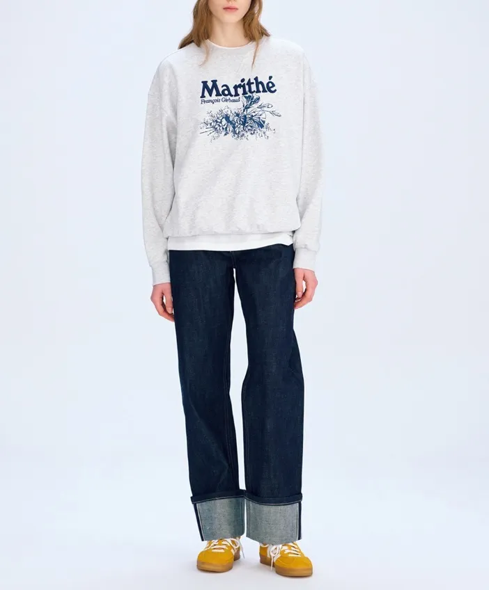 Marithe + Francois Girbaud  |[MARITHE]★ FLOWER OVERSIZED SWEATSHIRT