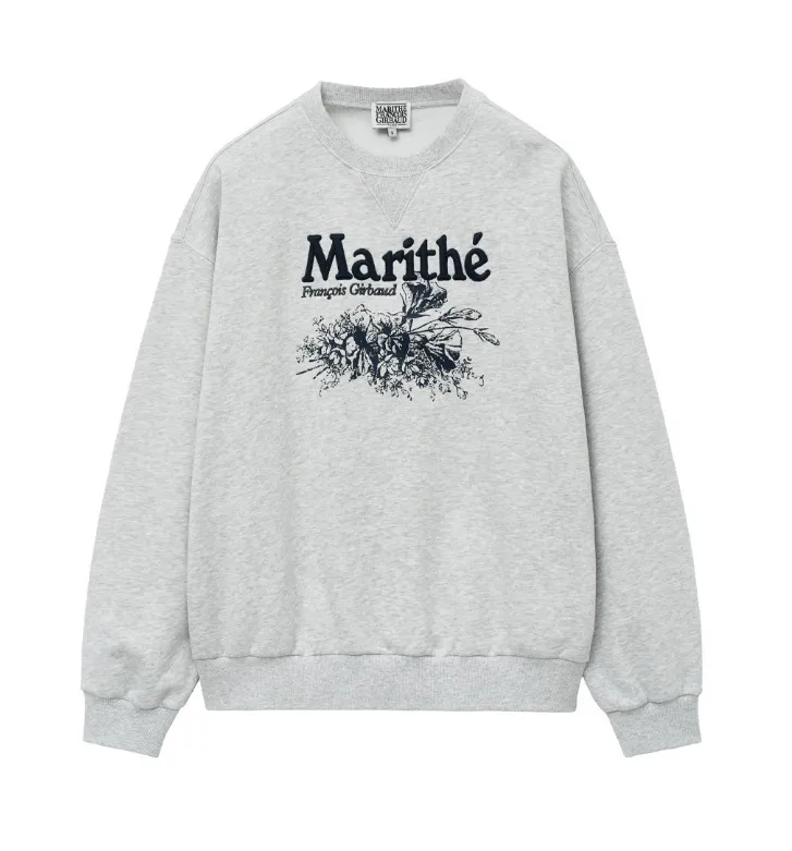 Marithe + Francois Girbaud  |[MARITHE]★ FLOWER OVERSIZED SWEATSHIRT